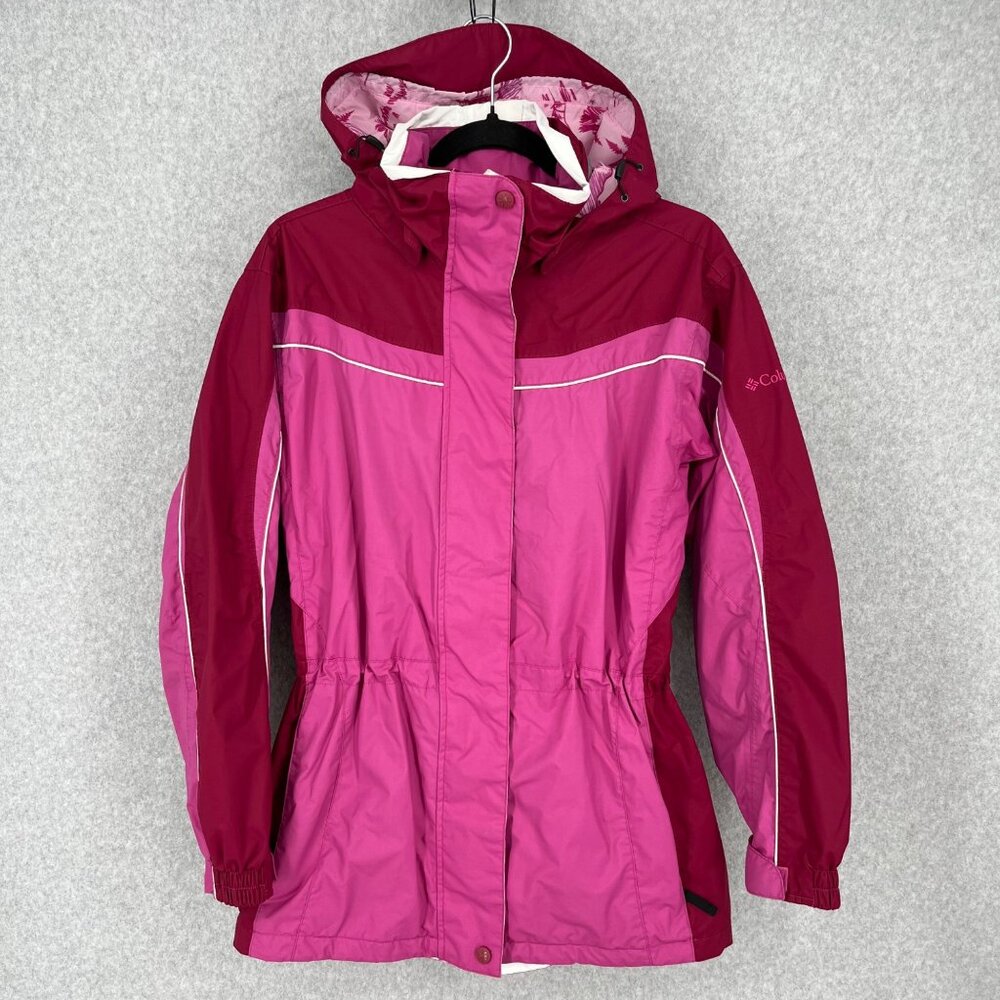 Columbia Womens XCO Ski Coat Jacket Size S Pink White Storm Dry Retro Outdoor
